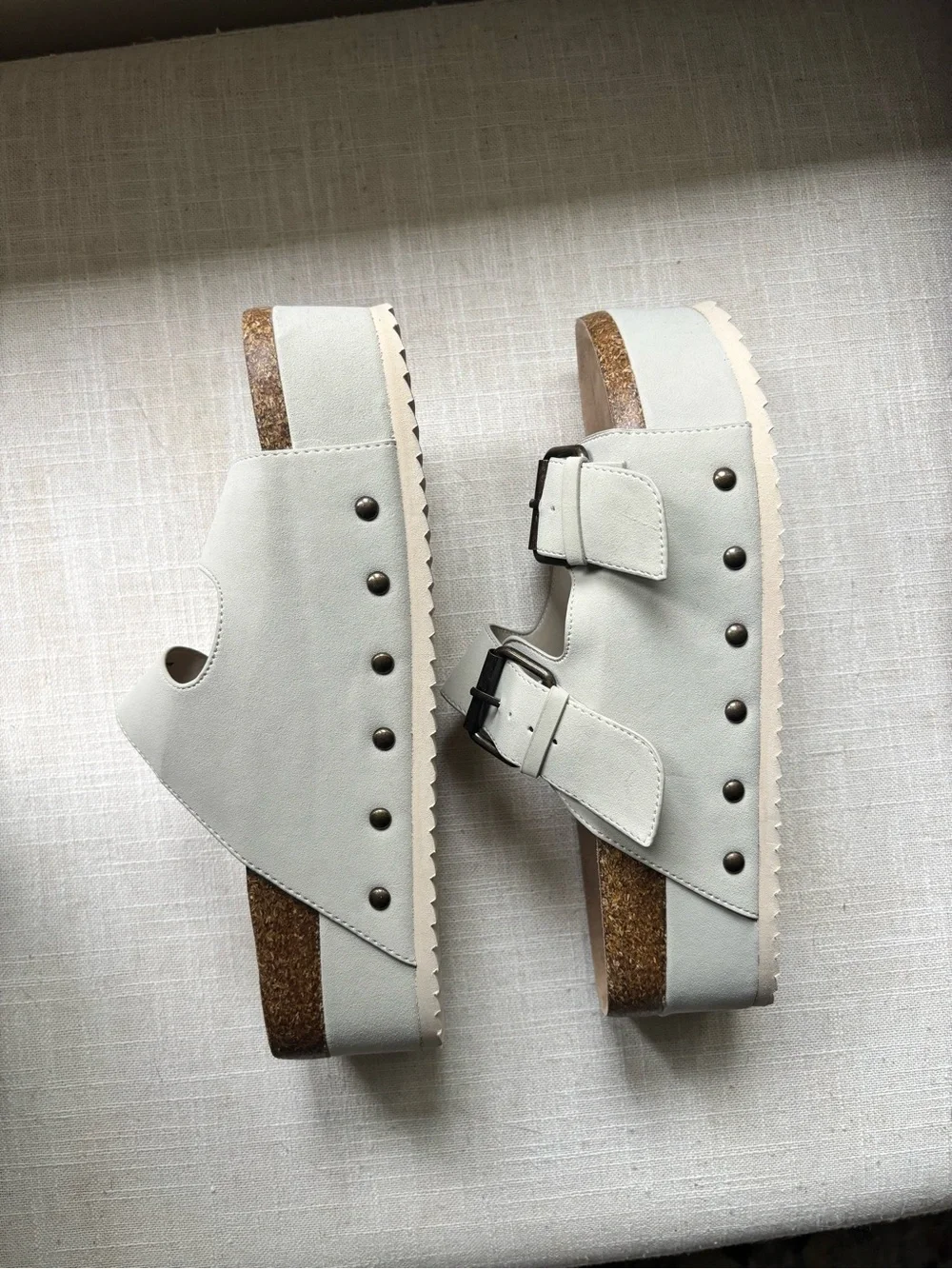 Altar'd State Platform Double-Buckle Cork Slide Sandals
